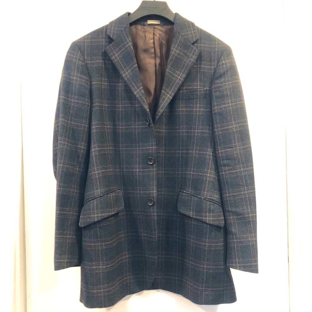 Banana Republic Men’s Plaid 100% Wool Blazer